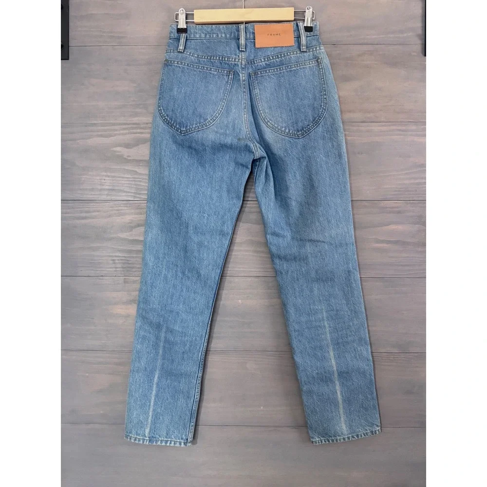 FRAME DENIM LE ITALIEN STRAIGHT JEANS - PURE BLUE‎ SIZE 24 - Picture 7 of 12